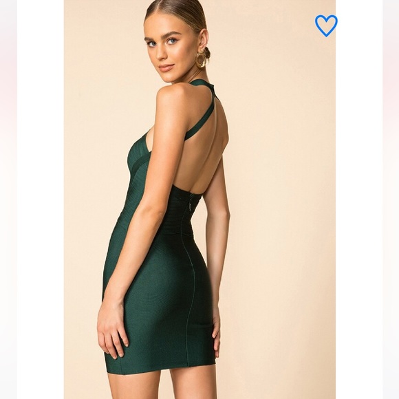 Revolve Superdown Rilie Mini Dress in Forest Green - Picture 2 of 5